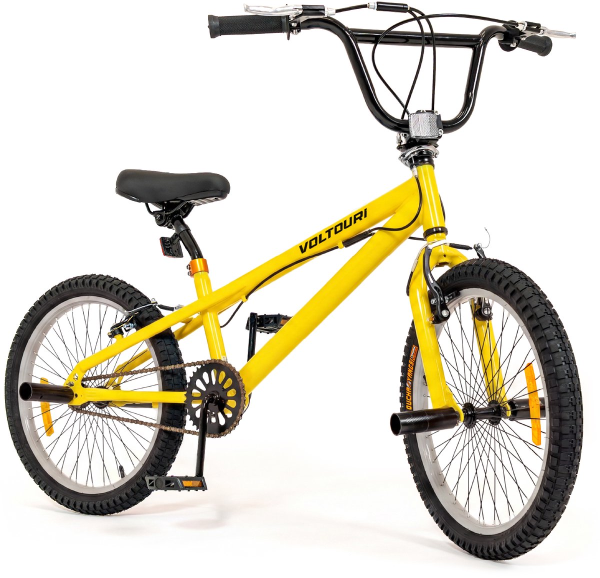 VOLTURI Freestylefiets 20 Inch - Freestylefiets met 360° Rotor & 4 Pegs - Kinderfiets voor Jongens en Meisjes - Geel