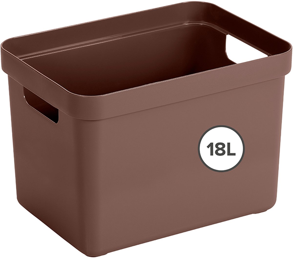 Sunware Sigma home opbergbox 18L bruin 35 x 24,6 x 24,3 cm