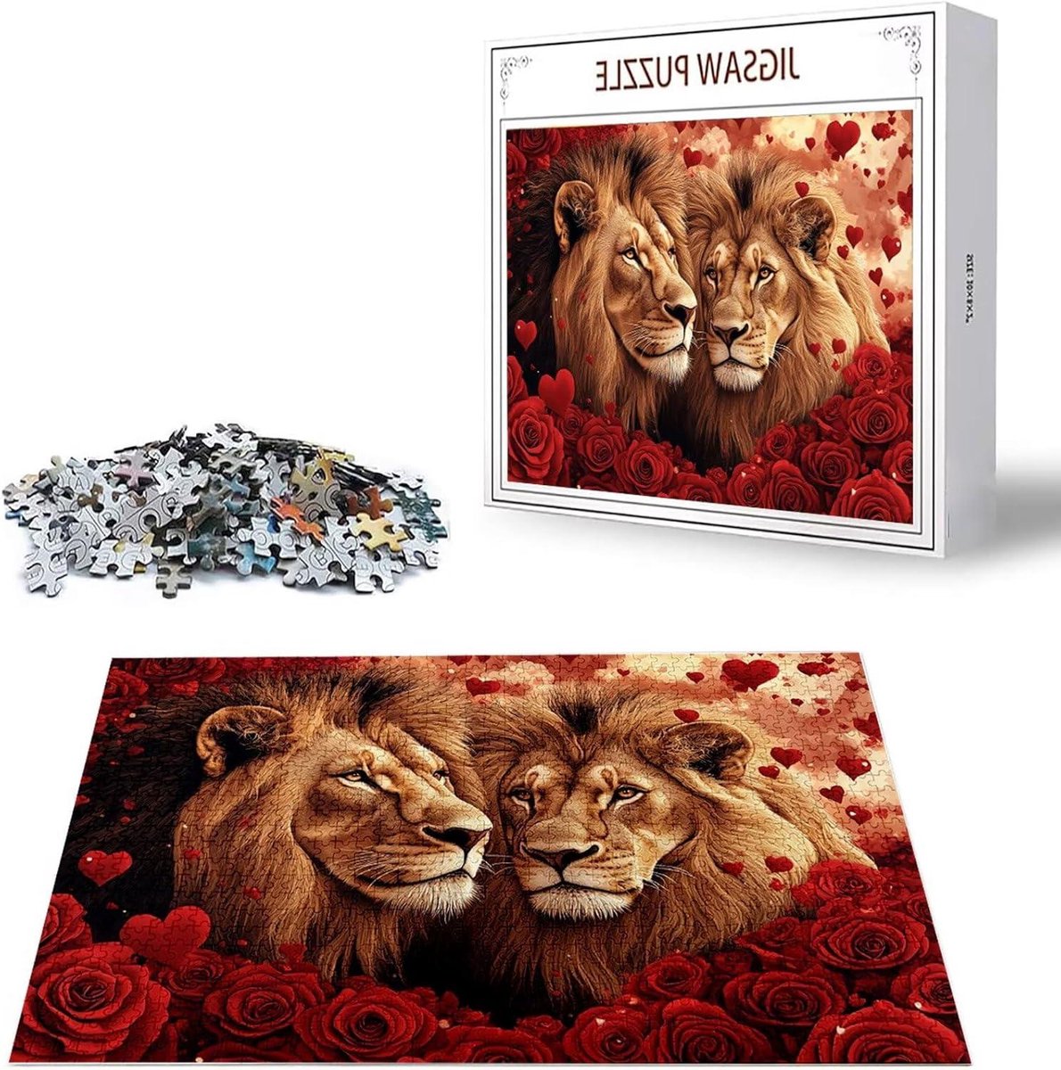 Legpuzzel 3000 stukjes - Volwassen Puzzel Houten - Ontspanning Thuis - Letters op achterkant - 122x81cm - Roze