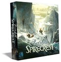 Doos van het Everdell: Spirecrest bordspel met een winterse afbeelding van wezens op een berg.