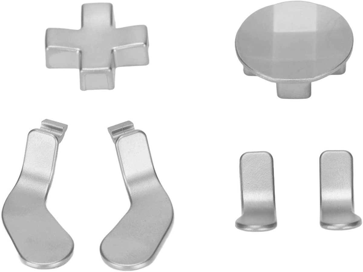 aladdien - One Controller Accessoire - Vervangende Peddels - Eenvoudig te vervangen - Zilver - D-Pads - Geschikt voor Series 2 en One Controllers