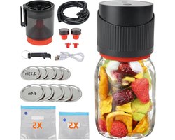 Vacuümsealer Voor Potten - Vacuüm Machine - Voedsel Bewaren - Automatische Stop - 10x10x9cm - Zwart