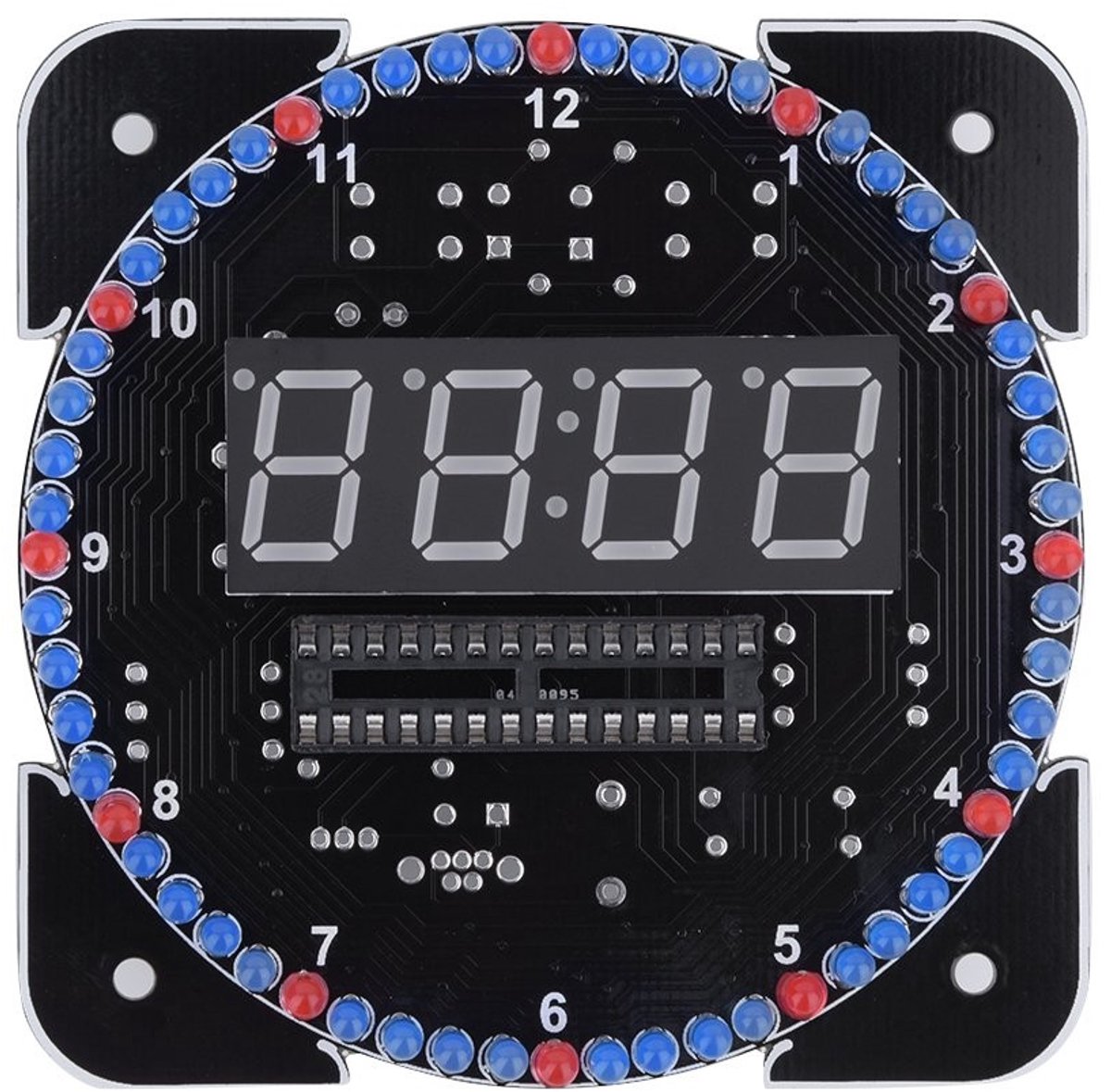 aladdien - Digitale Led-klokkit - Multifunctionele klok - Groen - Lichtbesturingsfunctie - Geschikt voor Thuis en Kantoor - 81 mm x 81 mm