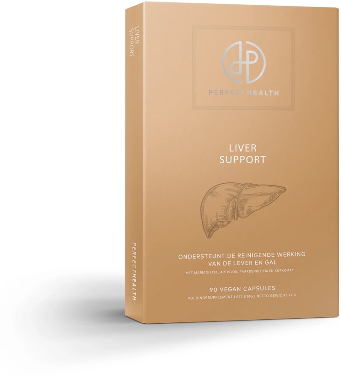 Perfect Health Liver Support - Kurkuma C3 Complex® & Mariadistel met Bioperine® - 90 Vegan Capsules - Ondersteunt Lever & Spijsvertering