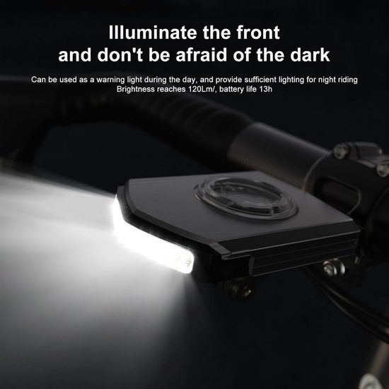 VHV - Fiets telefoonhouder met lamp - USB fiets voorlicht - LED koplamp met houder 5000 mAh 4 standen IPX6 - voor navigatie, woon-werkverkeer en fietsen — afbeelding 2