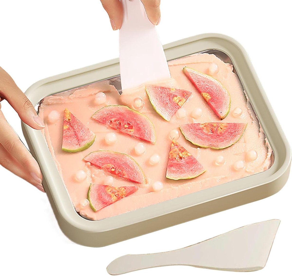 IJsmachine voor thuis - Rolled ice maker - Desserts Maken - Roestvrij staal - 26 x 21 x 3.8 cm