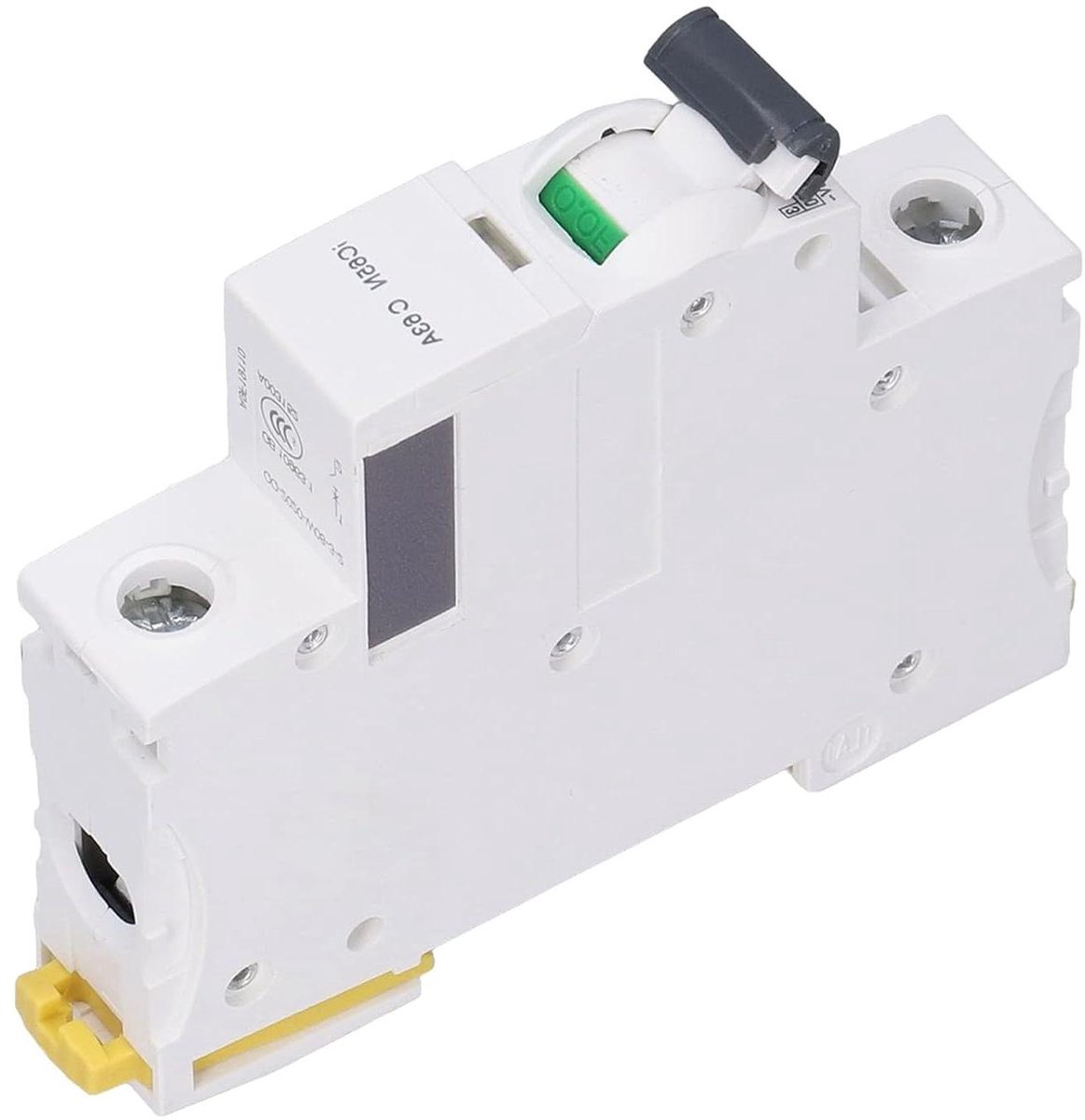 Miniatuur stroomschakelaar - MCB automaat - Elektrische beveiliging - Vlamvertragend nylon - 63A 400V - Wit