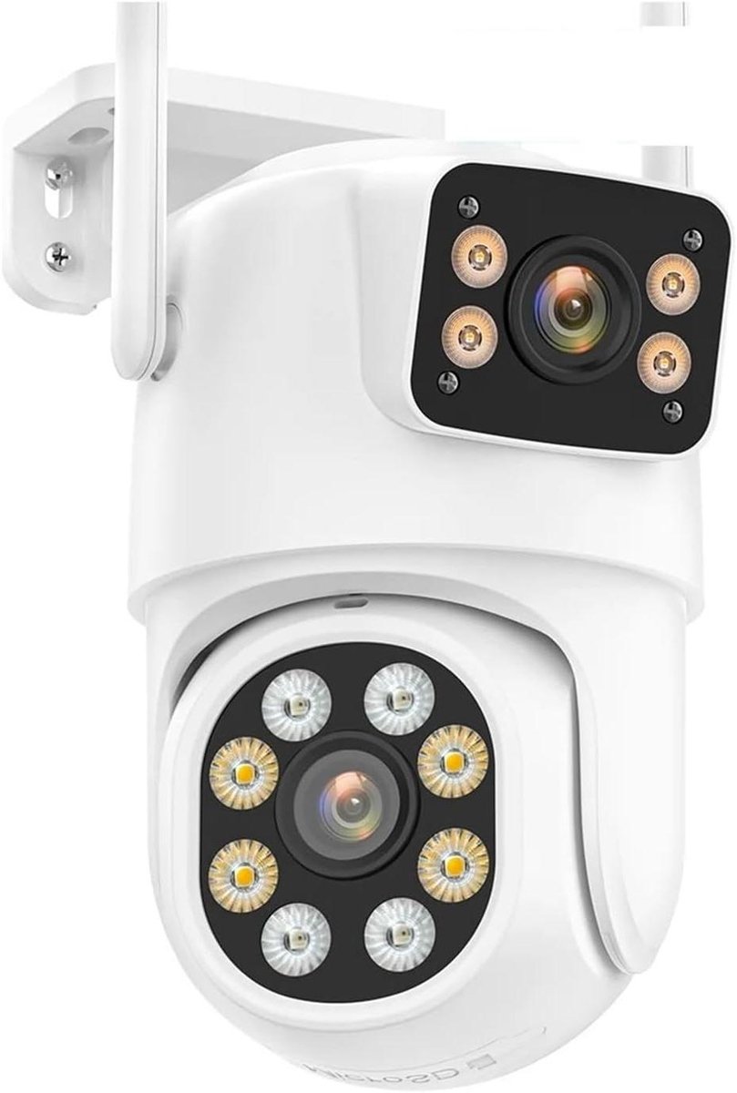 Beveiligingscamera Dubbele Lens - IP Camera PTZ - Huis Beveiligen - Dubbel Scherm AI Tracking - 4MP/8MP HD - One Color