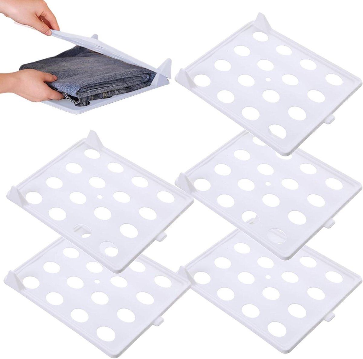 Kastverdelers - Opbergplank - Kleding Organiseren - Stapelbaar Ontwerp - 11x28x11 cm - Wit