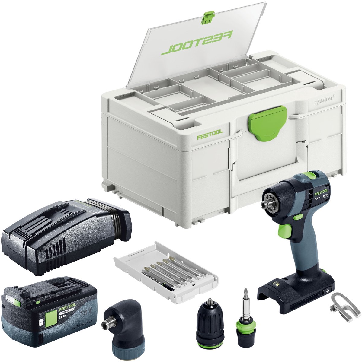 Festool TXS 18-basisset accuboormachine 18 V 40 Nm borstelloos + 1x accu 5,0 Ah + snellader + Systainer