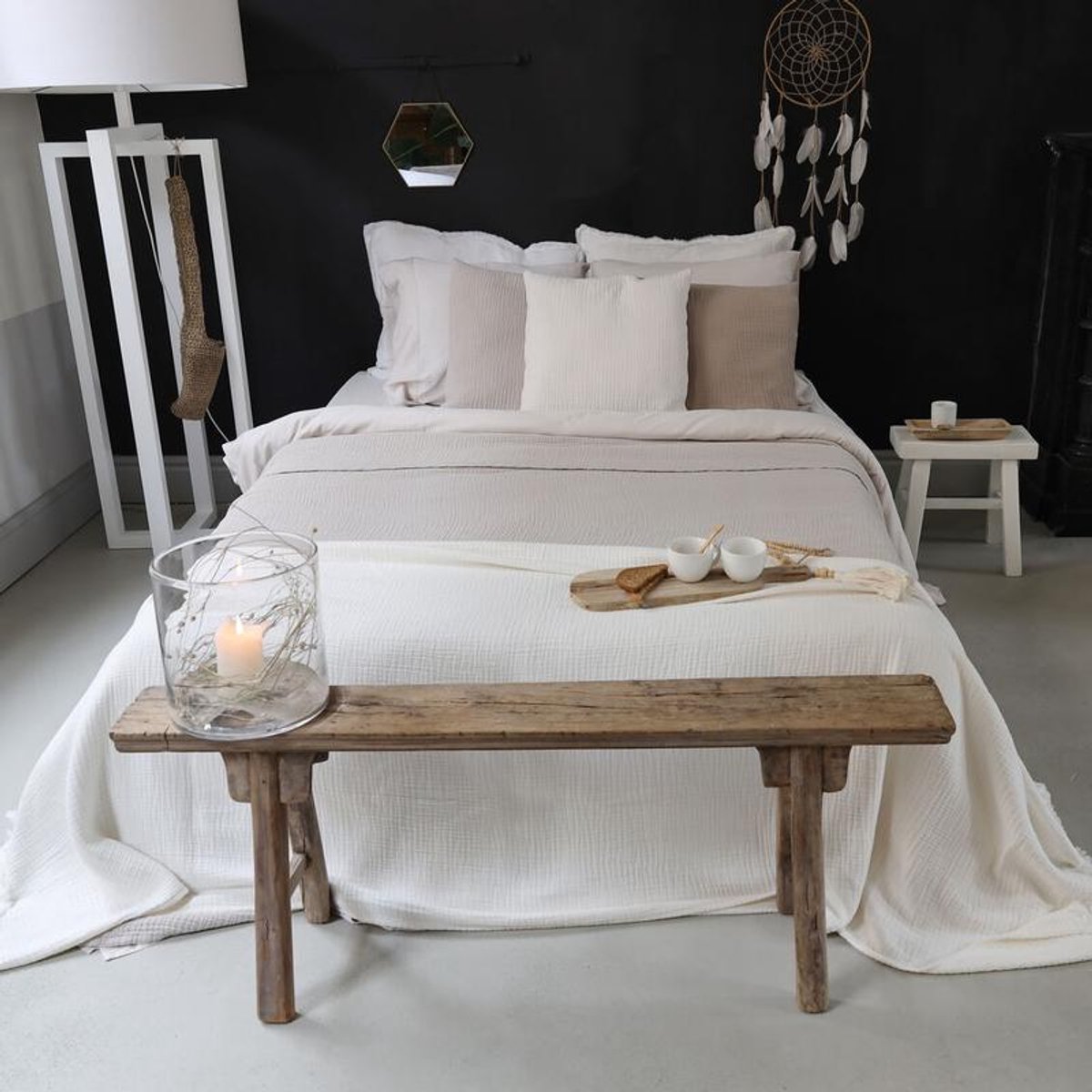 Homelinen | Puglia Plaid & Kussensloop van Katoen