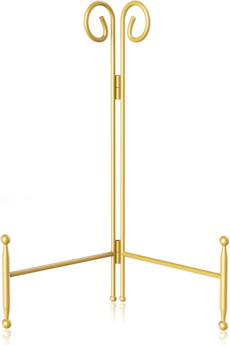 Plaatstandaard - Displayhouder Ezel - Decoratief Presenteren - Verstelbare Poten - 8 Inch - Goud