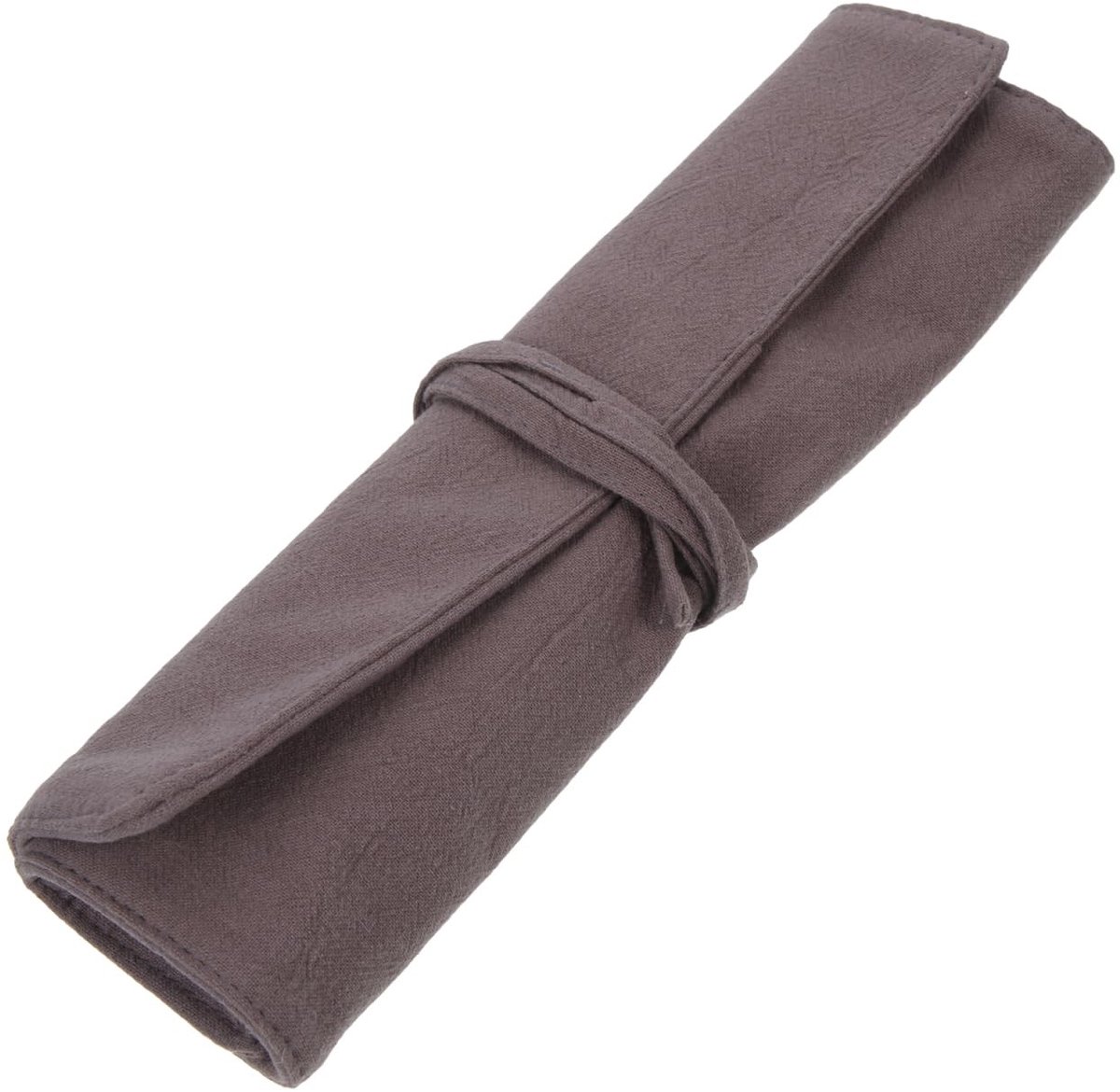 aladdien - Opbergtas lepel eetstokjes - Multifunctioneel rol etui - Donkergrijs - Cosmetische borstelrol - Geschikt voor luiertas en camping