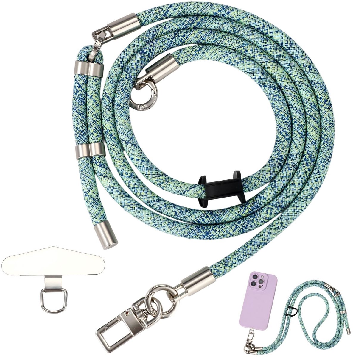 ONF3 - Telefoonband - 2pcs Telefoonband met Spacer - Geschikt voor de meeste Mobiele Telefoons - Veilig en praktisch - Verstelbaar en comfortabe...