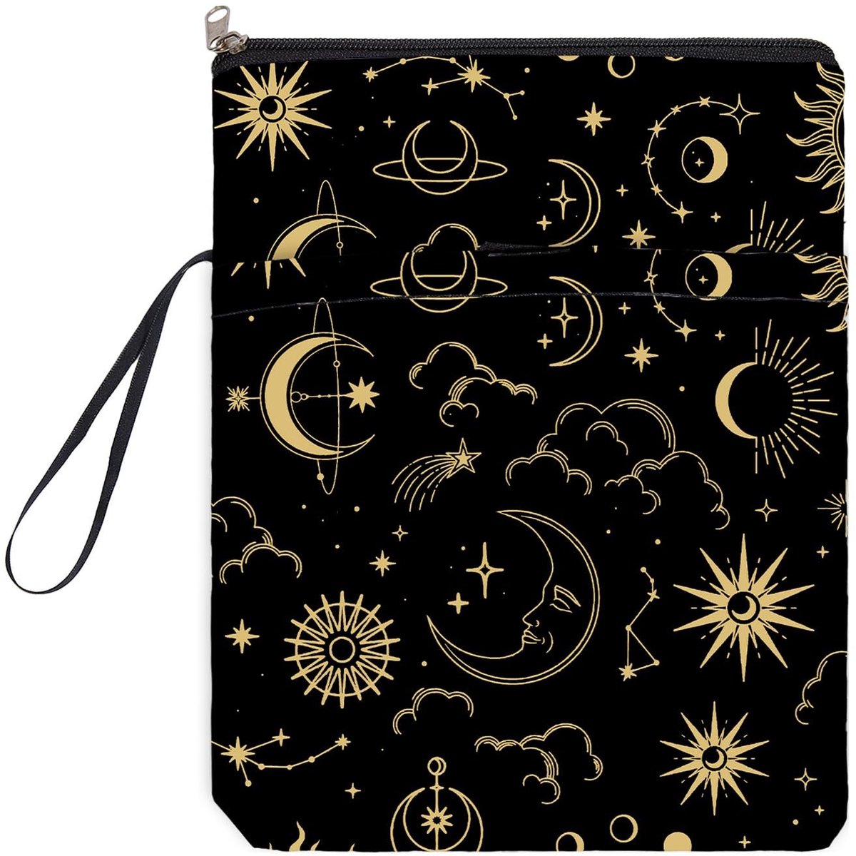 aladdien - Boekomslag - Wasbare Polyester - Sterren en Maan Motief - 11 inch x 8.7 inch - Bescherming voor Boeken - Geschikt voor Schoolboeken - Kle...