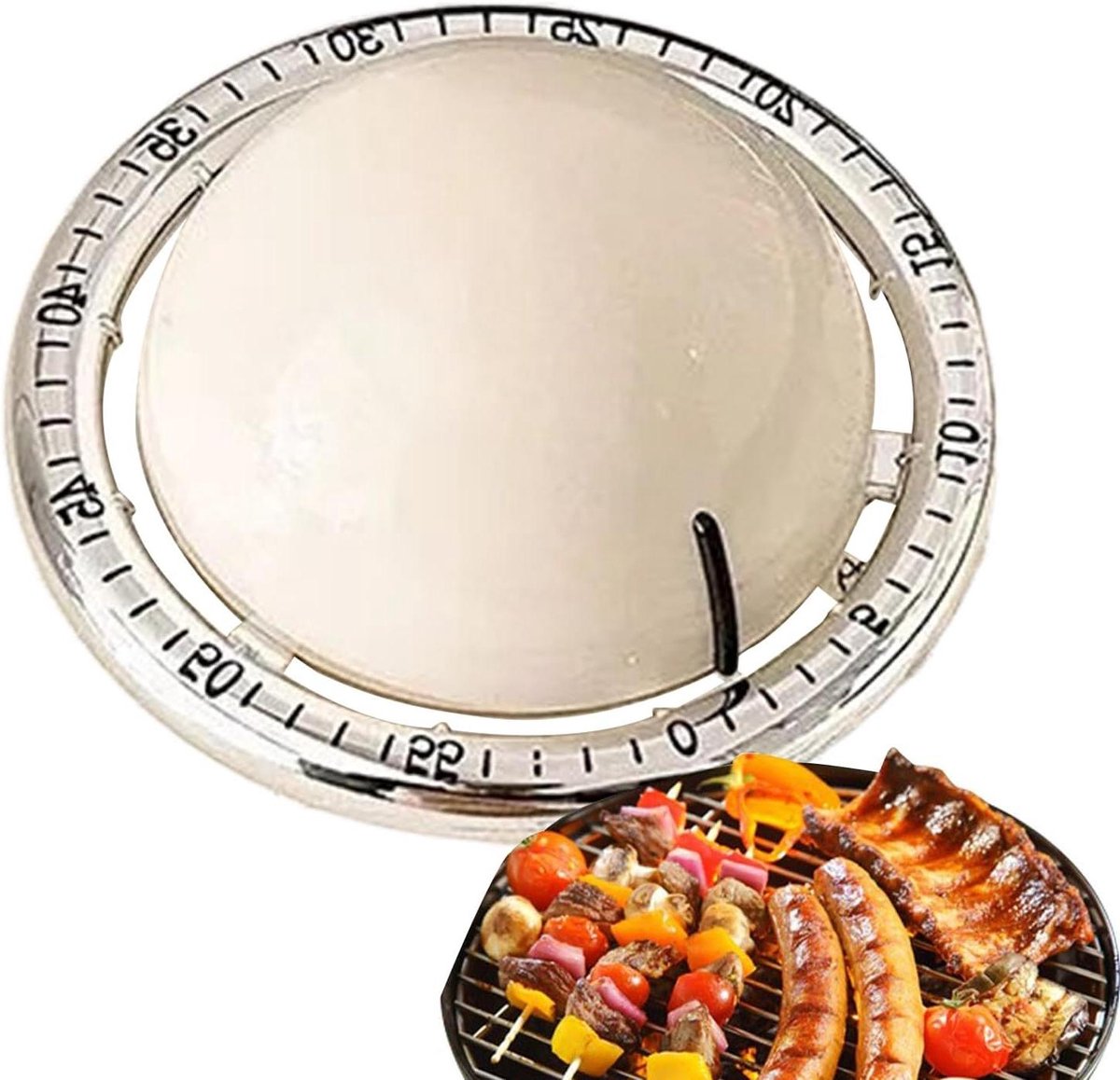 Keukenwekker - Kookwekker Timer - Koken en Bakken - Mechanische Werking - 88 x 87 x 58 cm - Wit