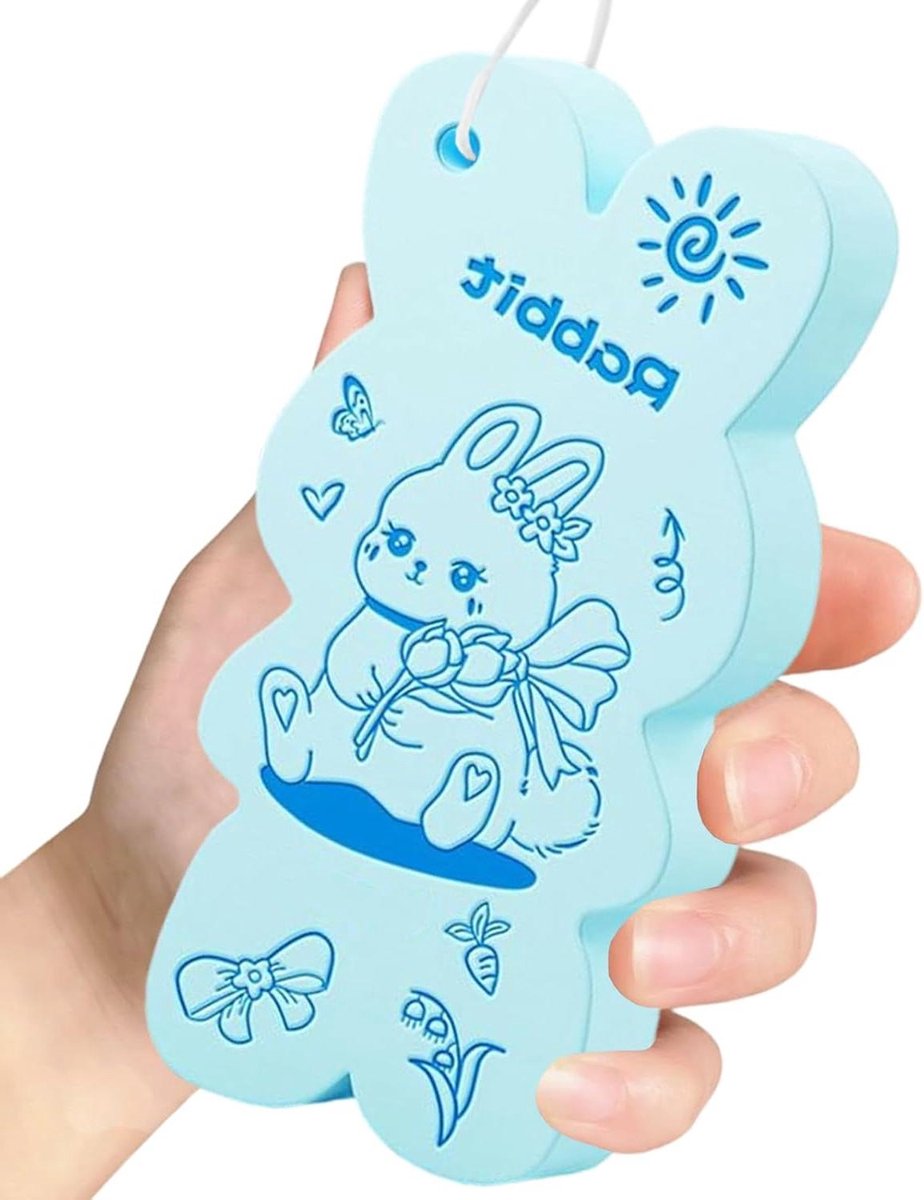Lichaamsspons - Bad Spons - Douchen - Konijnenpatroon - 12.2x6.1 cm - Meerdere kleuren