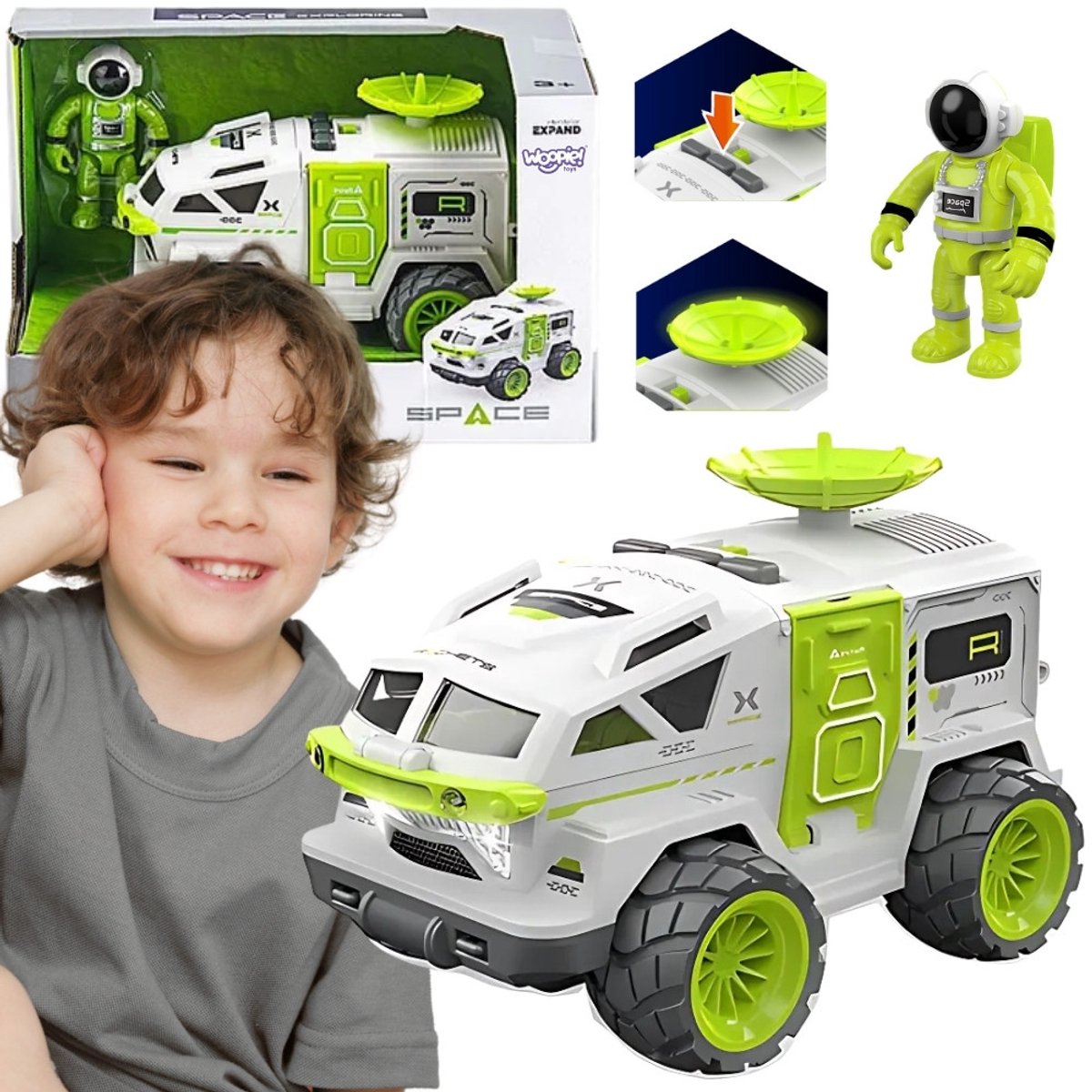 Woopie Interaktieve Ruimte Rover met Astronaut - Licht & Geluid