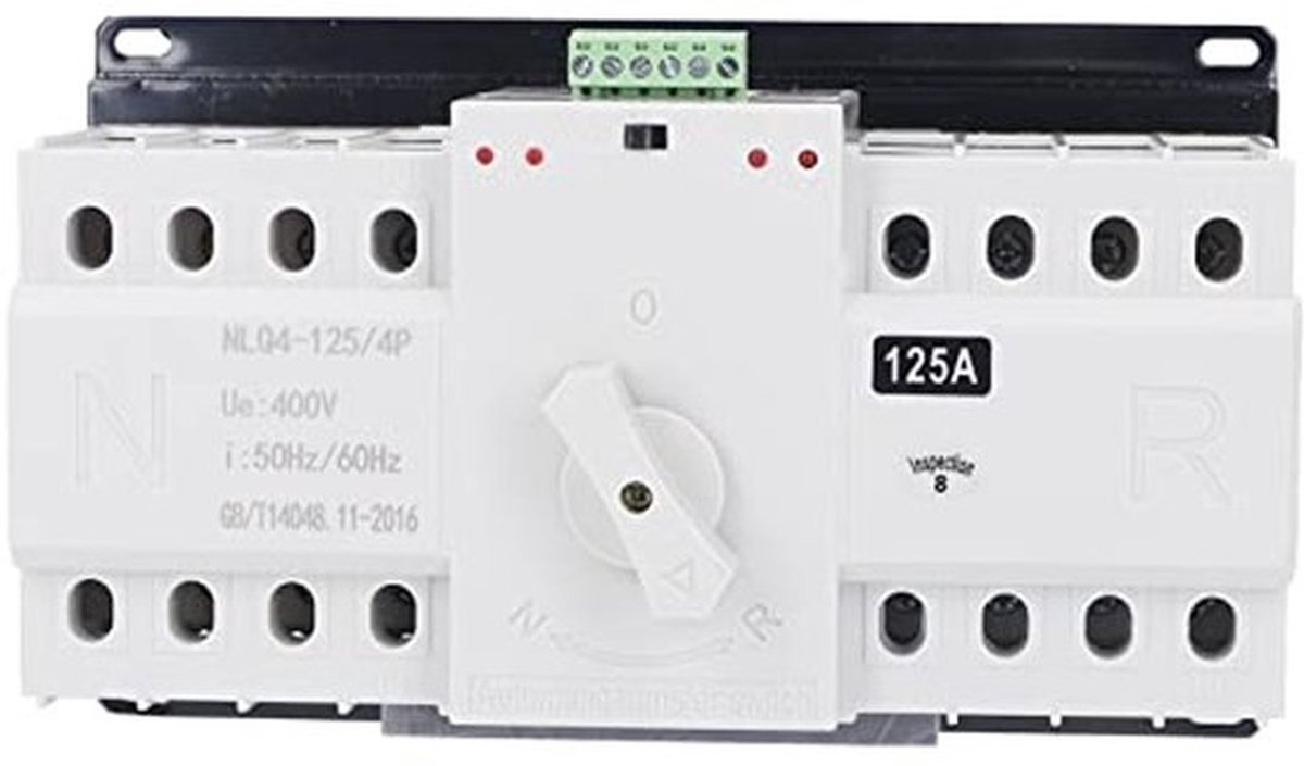 Dual Power Automatic Transfer Switch, Switch Omschakeling CB Grade Micro Break ATS NLQ4‑125‑4P 400V, Stroomonderbreker Toggle Controller voor Kantoorgebouwen, Banken, Stations,
