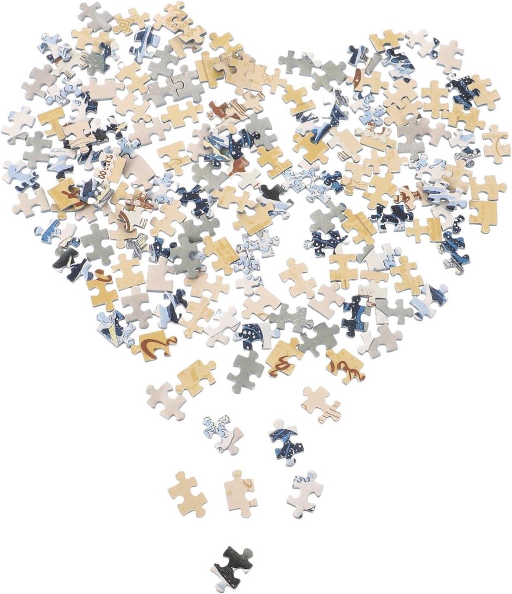 Mini Legpuzzel - Puzzel Set - Ontspanning Thuis - Beroemd Schilderij Patroon - 15 x 10 cm - Multi