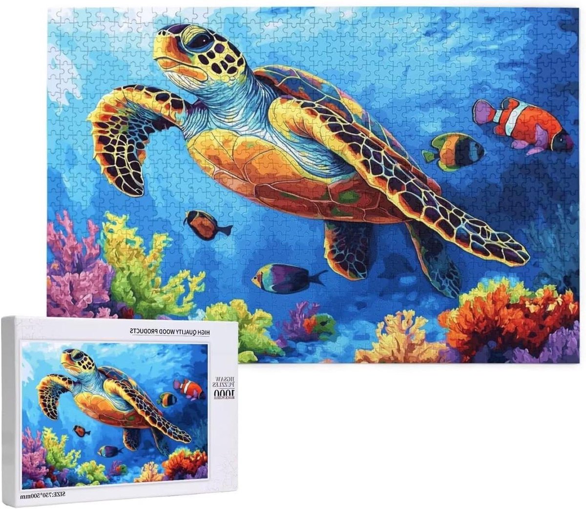 Legpuzzels Volwassenen - Puzzel Stukjes - Ontspanning Thuis - Houten Materiaal - 5000 Stukjes - Zeeschildpadden