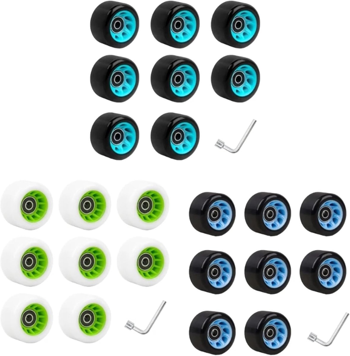 Rolschaatswielen Reservewielen Quad Skates Soepel Glijden Stil en Slijtvast 8 stuks