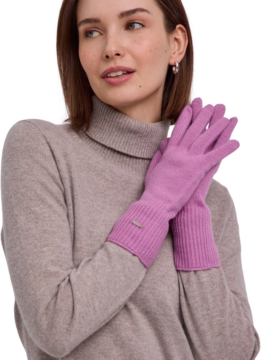 FALKE Gloves Cashmere sneldrogend kasjmier sporthandschoenen unisex roze - maat ONESIZE