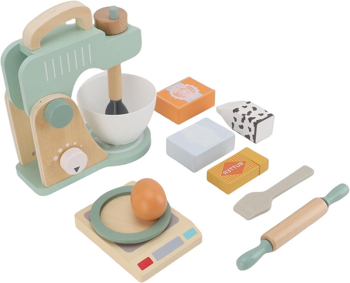 Houten Blender Speelgoed - Keuken Mixer Speelgoed - Kinderen Leren Spelen - Realistisch Ontwerp - 8 inch - Niet gespecificeerd