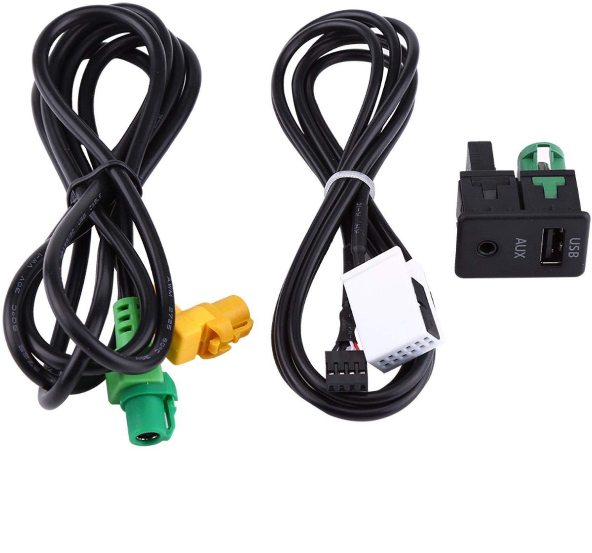 ONF3 - Qiilu USB AUX Switch Adapter voor BMW 3 en 5 Serie E87 E90 E91 X5 X6