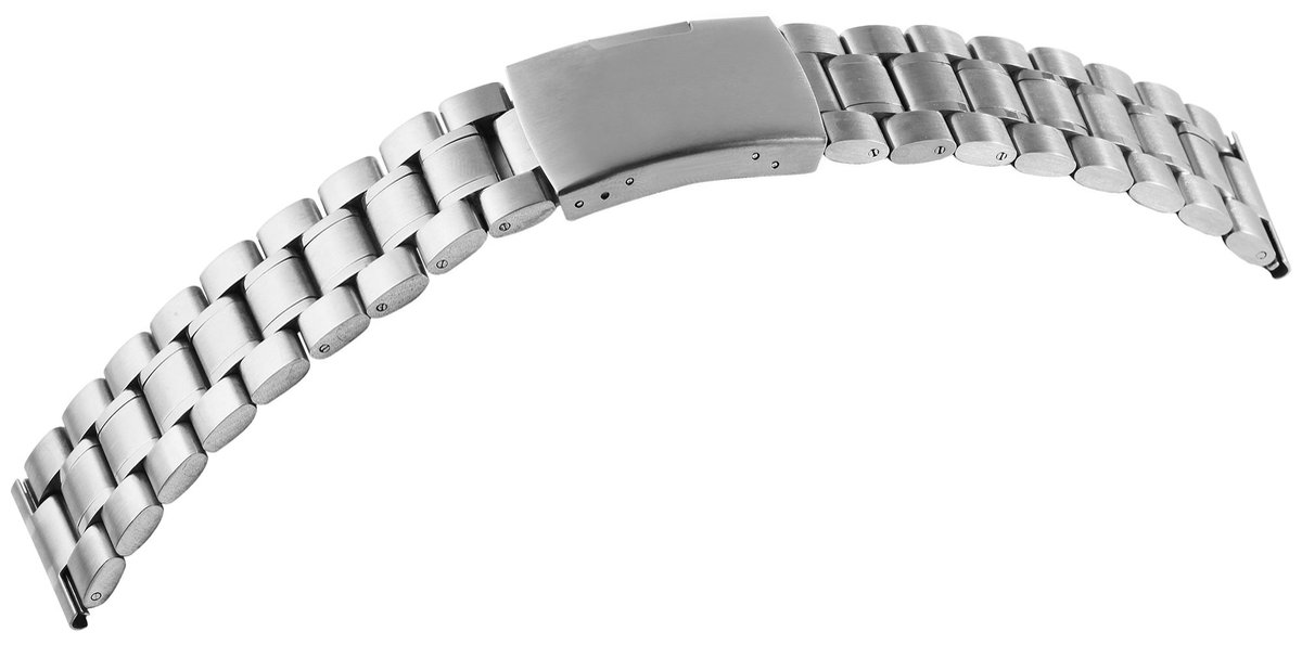 Engelhardt Engelhardt heren vervangende armband 8100074 Horlogeband van roestvrij staal, zilverkleurig, 16 mm - 26 mm