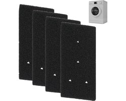 Vier vervangende drogerfilters Geschikt voor Bauknecht Privileg en Whirlpool HX 481010716911 drogers, sponsfilterpads Geschikt voor warmtepompdrogers en condensdrogers, afmetingen 230x115x14 mm.