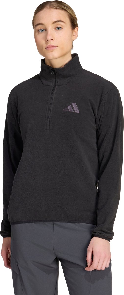 Adidas Terrex Terrex Multi Essentials Fleece Jack Met Halflange Rits Dames Zwart