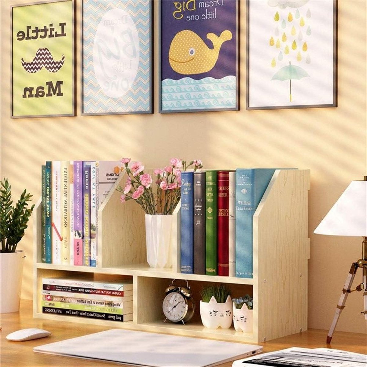 Bureau Organizer - Opbergrek - Kantoor Opbergen - Uniek Open Design - 60x20x34cm - Beige