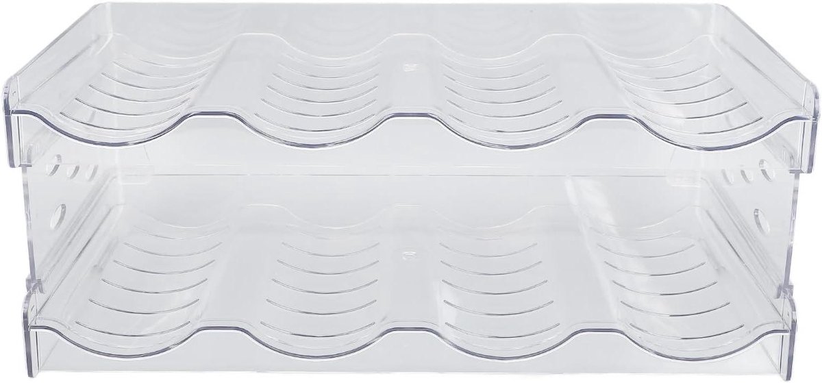 Waterfles Organizer, Transparante Waterfles Opslagrek Stapelbare Waterfles Organizer Dubbele Laag Water Fles Organizer Fles Organizer voor Keuken, Koelkast, Kast