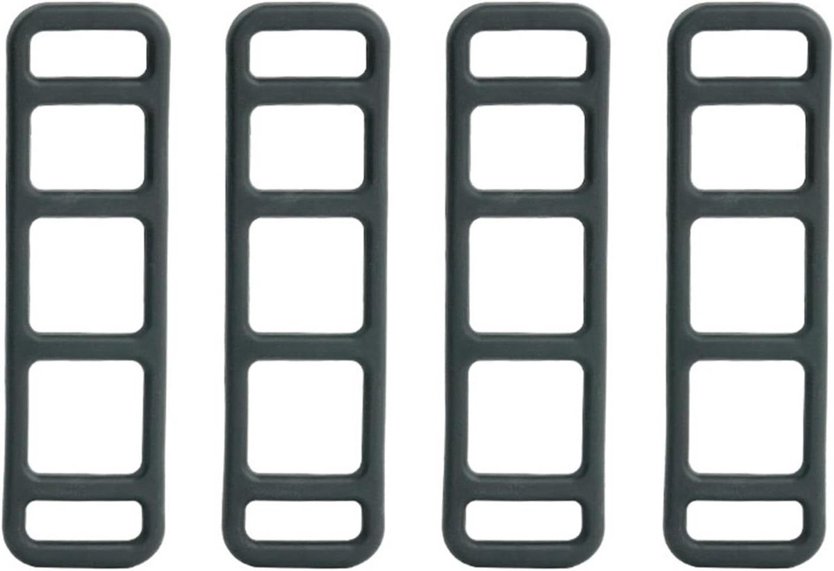 Fietsband Bevestiging - Siliconen Strap - Fietsaccessoires Beveiligen - Hoge Elasticiteit - 4 Stuks - Zwart