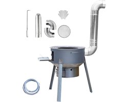 Portable Wood Burning Camp Tent Stove with Chimney Pipe Outdoor Camping Heating and Cooking Solution