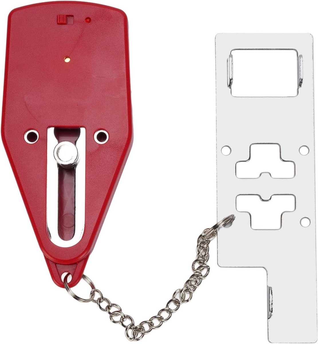 Draagbaar Deurslot - Reisdeurslot Alarm - Extra Veiligheid - 130 DB Alarm - 1999 x 14 cm - Zilver