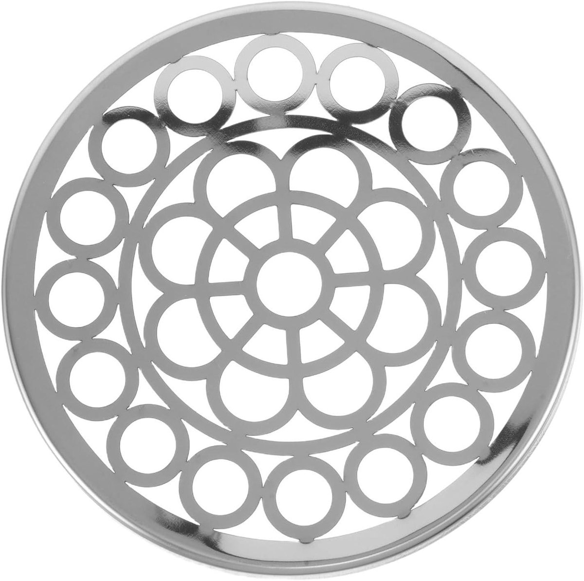 Bloemenhouder Raster - Vaasinzetstuk Bloemschikken - Bloemen Schikken - Professionele Afwerking - 12 cm Rond - Zilver