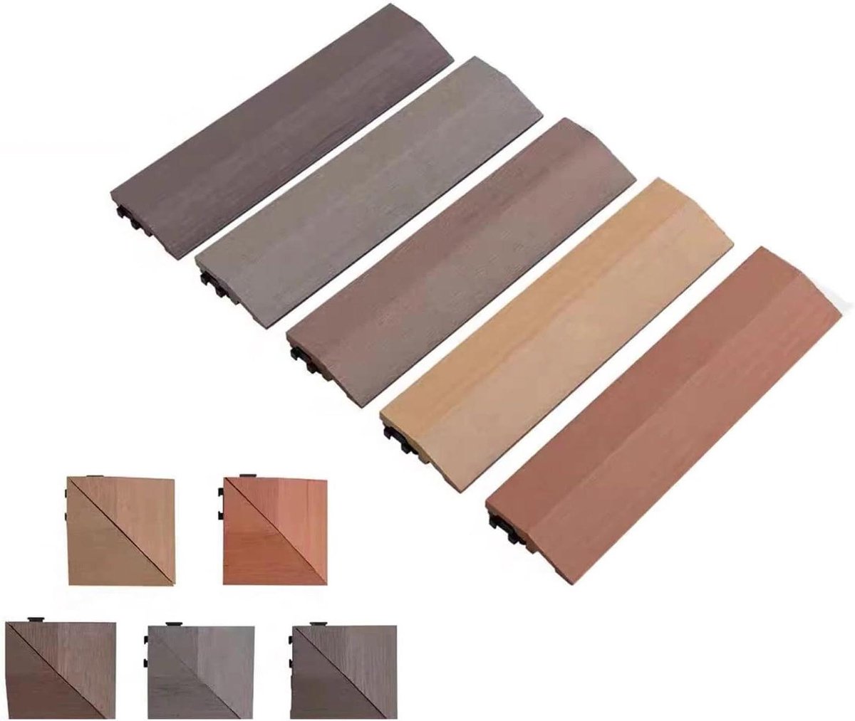 Houten Terrastegels - Kunststof Vloer - Buiten Leven - Waterdichte Afwerking - 500 Gram - Houtkleur