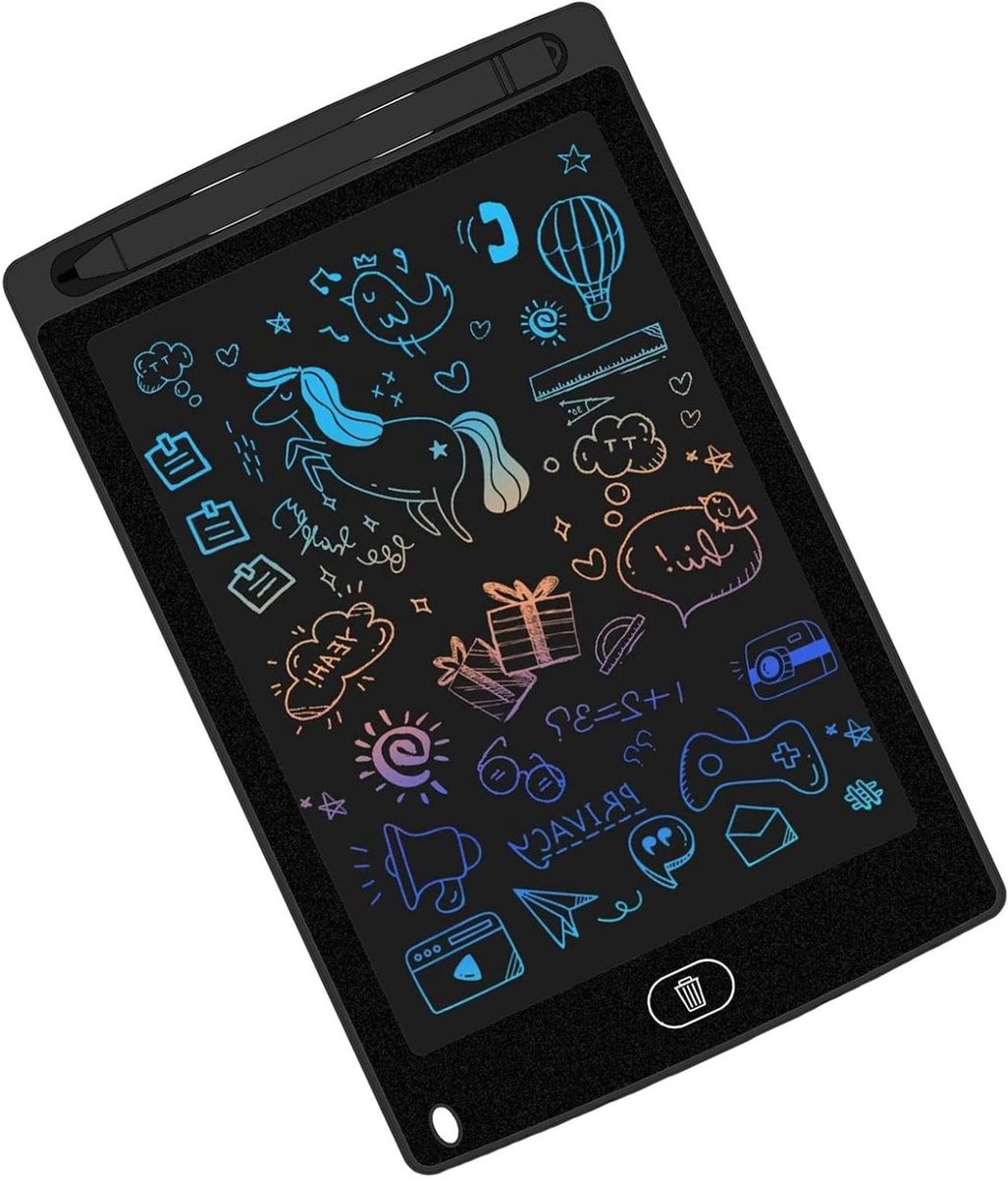 Schrijftablet LCD - Tekentablet kind - Creatief bezig zijn - Drukgevoelig scherm - 85 inch - Zwart