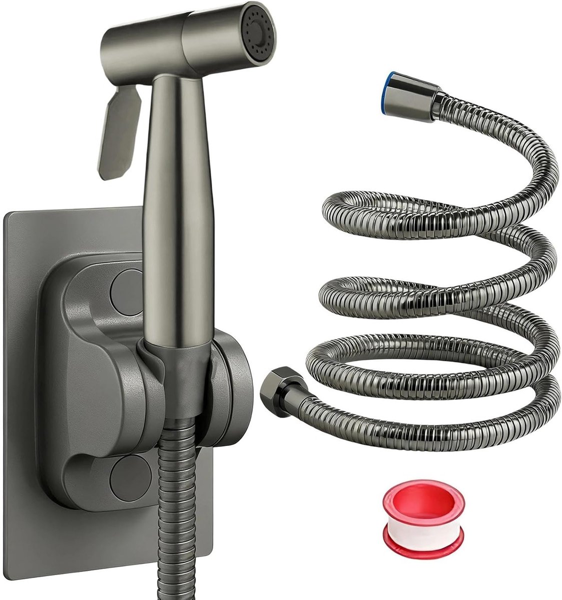 304 Rvs Toilet-Drukspuit voor Toilet, Handdouche en Bidet Spray Kit met 1.5 m Rvs Slang voor Badkamer en Keuken, Ideaal voor Hotelgebruik