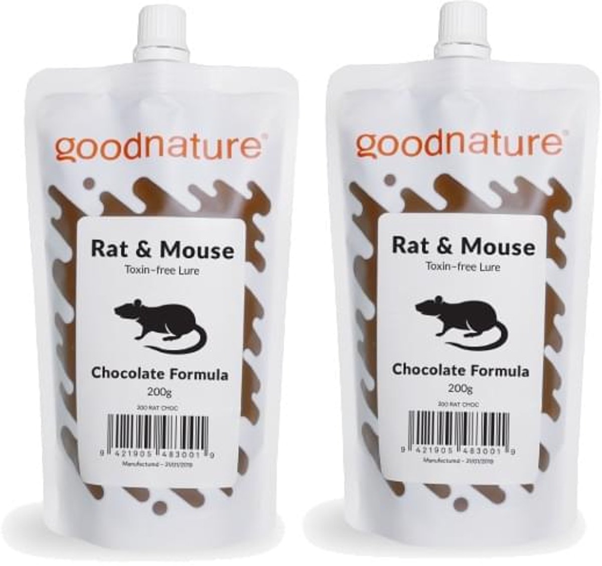 Goodnature ratten en muizen lokstof pindakaas zak 200 gr (2 stuks) - Effectieve Rattenval - Met gratis cheatsheet