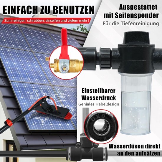 Wasborstel met Telescopische Steel - Autoborstel - Tuinslang — afbeelding 2