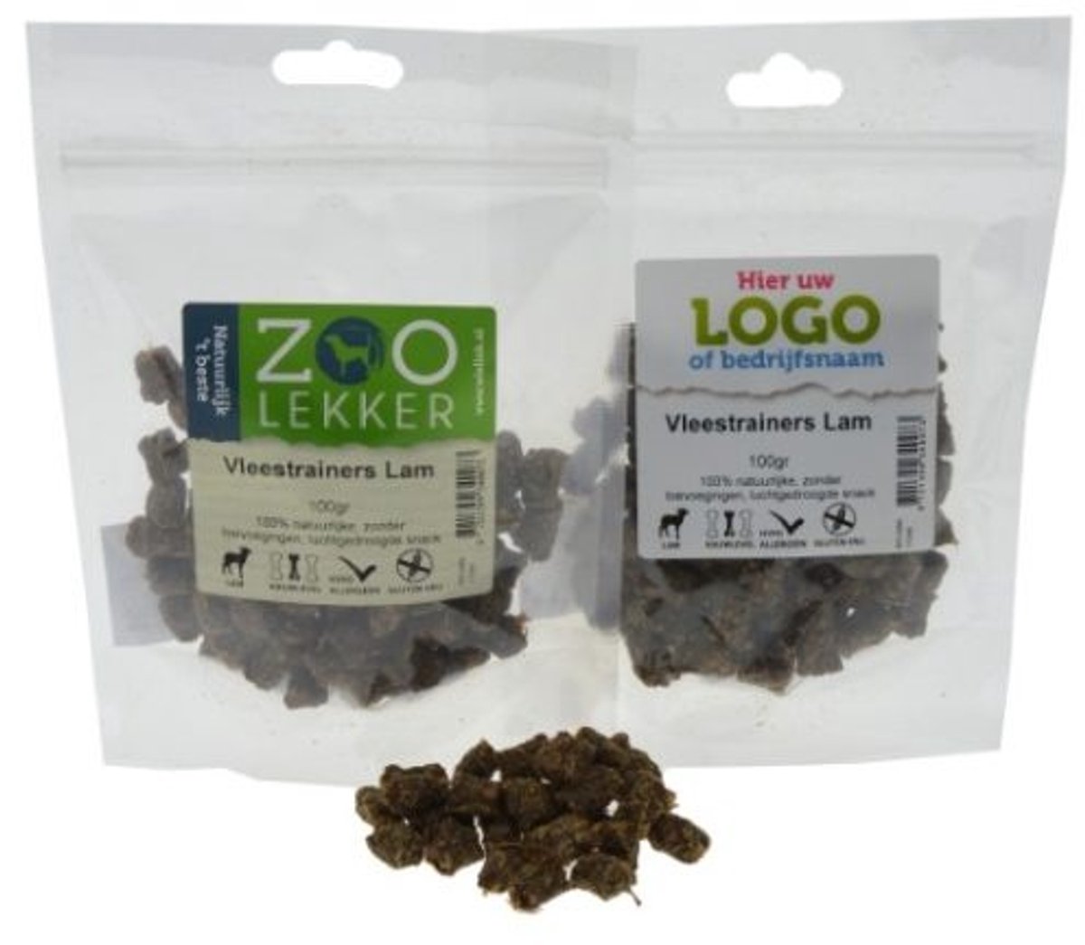 Zoolekker Vleestrainers Lam | trainingssnack | 100 gram | glutenvrij