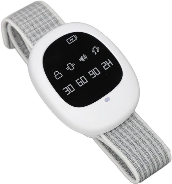 Bedplaswekker Horloge - Zindelijkheidstraining Alarm - Ondersteuning Zindelijkheid - Draadloos en Oplaadbaar - 85 x 45 cm - Wit — afbeelding 4