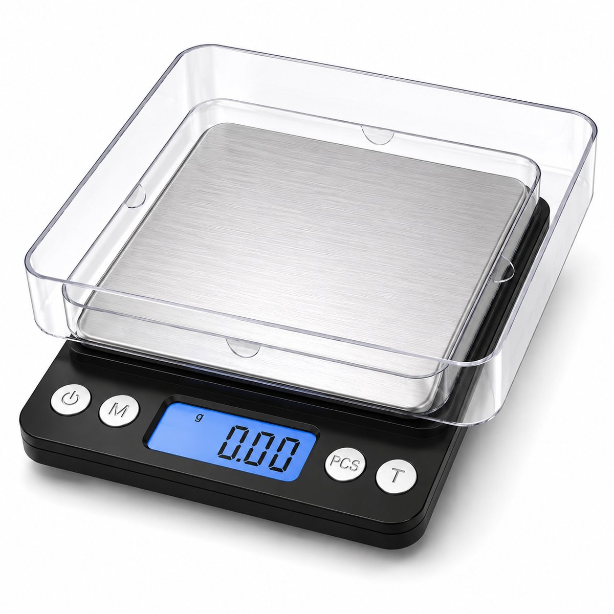 Bol.com Bangosa Digitale Keuken Weegschaal – Precisie Weegschaal tot 500g met 0,01g Nauwkeurigheid en 2 Bakjes aanbieding