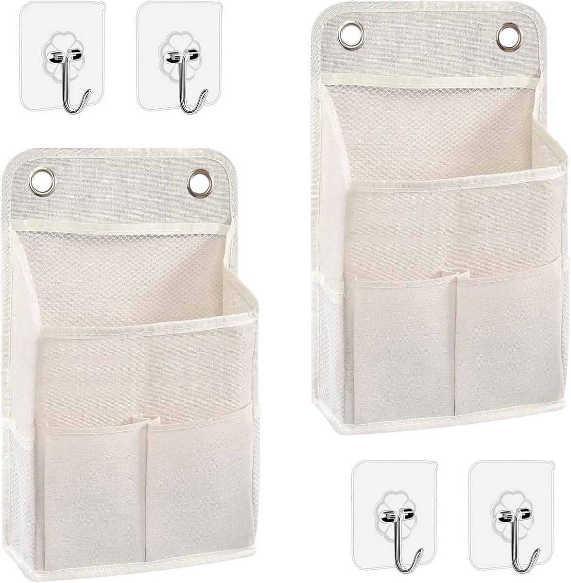 Hangende Organizer - Opbergzakken - Ruimte Besparen - Meerdere Vakken - 2 Stuks - Witgrijs