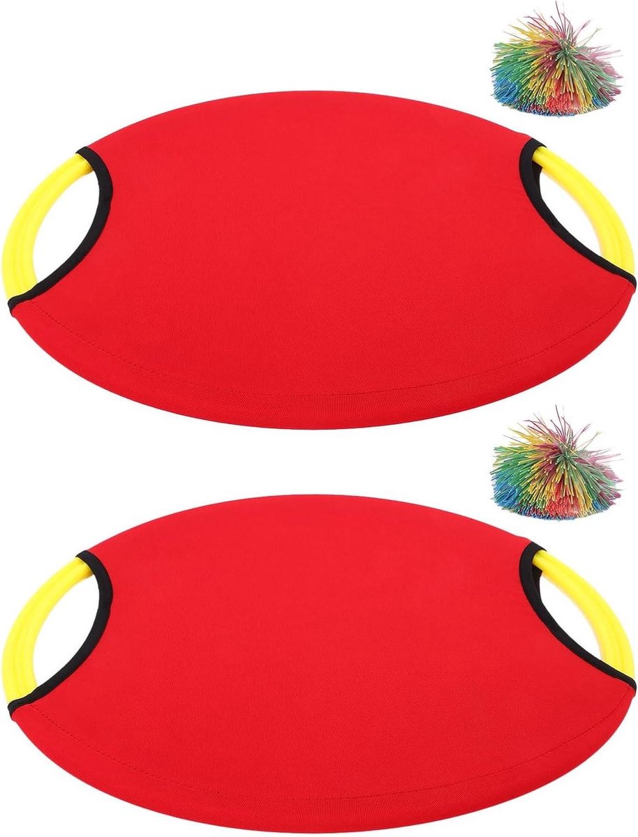 Vangspel Sets - Gooi en Vang - Buiten Spelen - Stimuleert Vaardigheden - Compact Formaat - Rood
