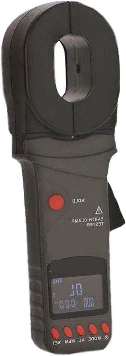 Digitale Klem - Aardweerstandstester - Bliksembeveiliging Meten - Hoge Stabiliteit - 1200 Ohm - Zwart
