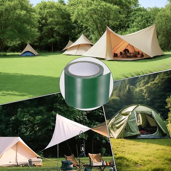 Tent Reparatie Tape - Zelfklevende Nylon - Buiten Reparatie - Waterdicht & Weerbestendig - 500 cm Lengte - Transparant — afbeelding 3
